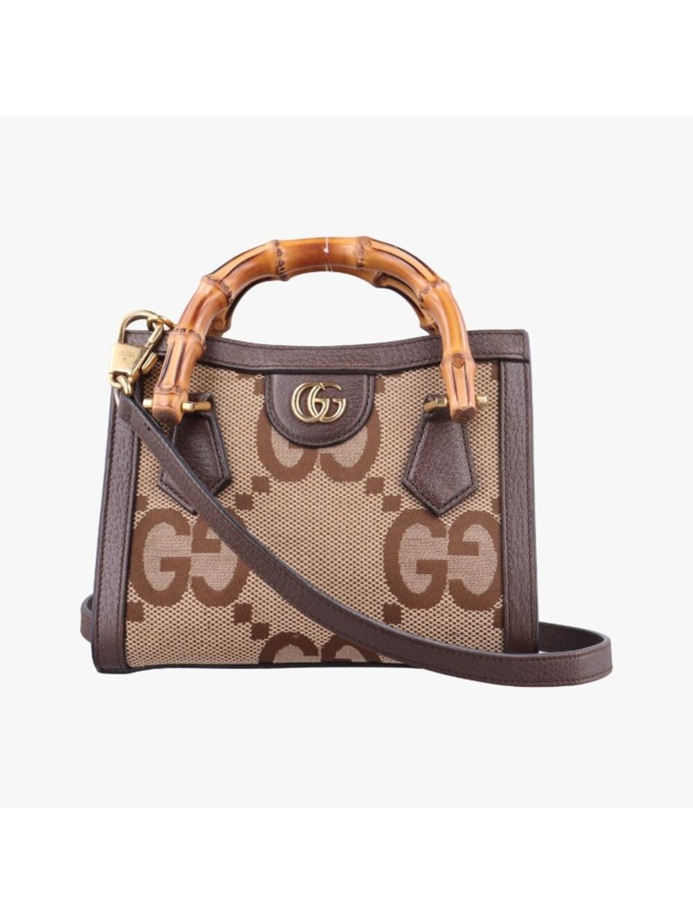 Gucci Diana Jumbo GG Mini Brown Canvas Leather